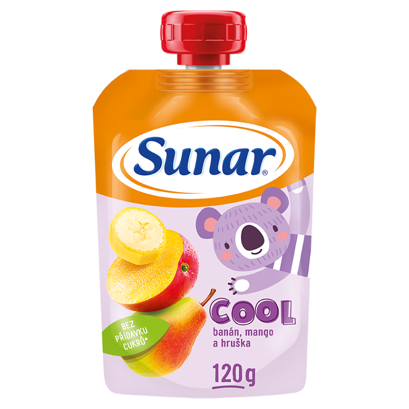 SUNAR Cool ovocná kapsička hruška banán mango 12m + 120 g kúpite na Mojalekaren.sk