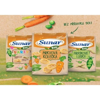 SUNAR Detské chrumky mrkvové kolieska BIO 45 g