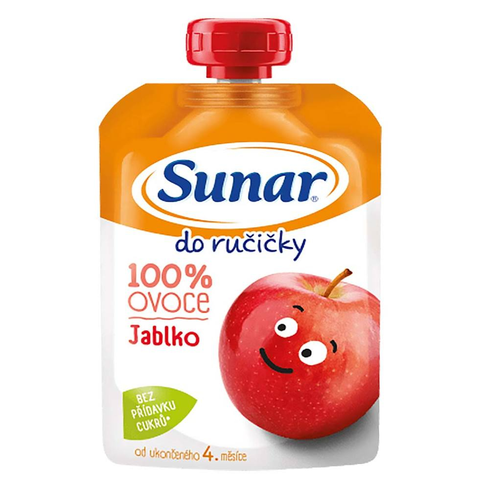 SUNAR Do ručičky ovocné vrecko jablko 4m+ 100 g