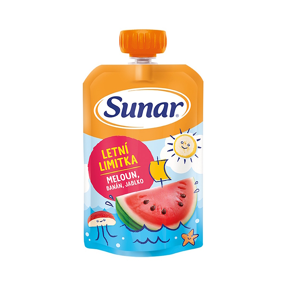 SUNAR Kapsička jablko banán vodní meloun 6m+ 100 g