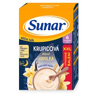 SUNAR Mliečna krupicová kaša vanilka na dobrú noc 6m+ 340 g