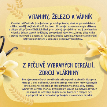 SUNAR Mliečna krupicová kaša vanilka na dobrú noc 6m+ 340 g