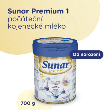 SUNAR Premium 1 Počiatočné dojčenské mlieko od 0 - 6 mesiacov  700 g