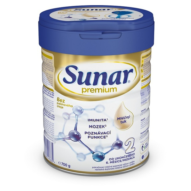 SUNAR Premium 2 Pokračovacie mlieko od ukončeného 6. mesiaca 700 g kúpite na Mojalekaren.sk
