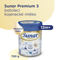 SUNAR Premium 3 Pokračovacie mlieko od ukončeného 12. mesiaca 700 g