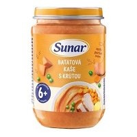 SUNAR Príkrm batátová kaša s morčacím mäsom 6m+190 g