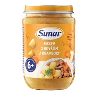 SUNAR Príkrm mrkva s hovädzím a zemiakmi 6m+ 190 g