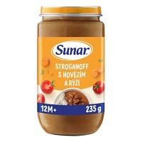 SUNAR Príkrm stroganov s hovädzím a ryžou 12m + 235 g