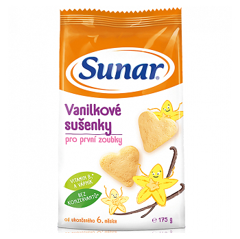 SUNAR Vanilkové sušienky pre deti 6m+ 175 g