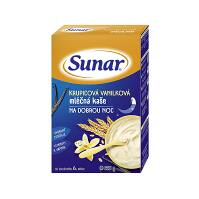 SUNAR Krupicová mliečna kaša na dobrú noc vanilková 225 g