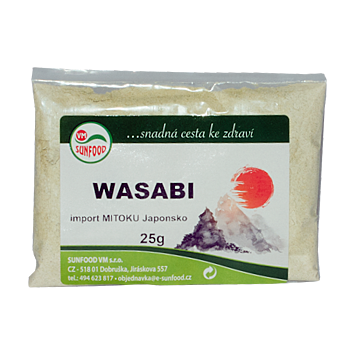 SUNFOOD Wasabi 25 g (Korenie a koreniace zmesi)