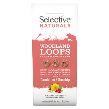 SUPREME Selective naturals snack woodland loops púpava a šípky 80 g, poškodený obal