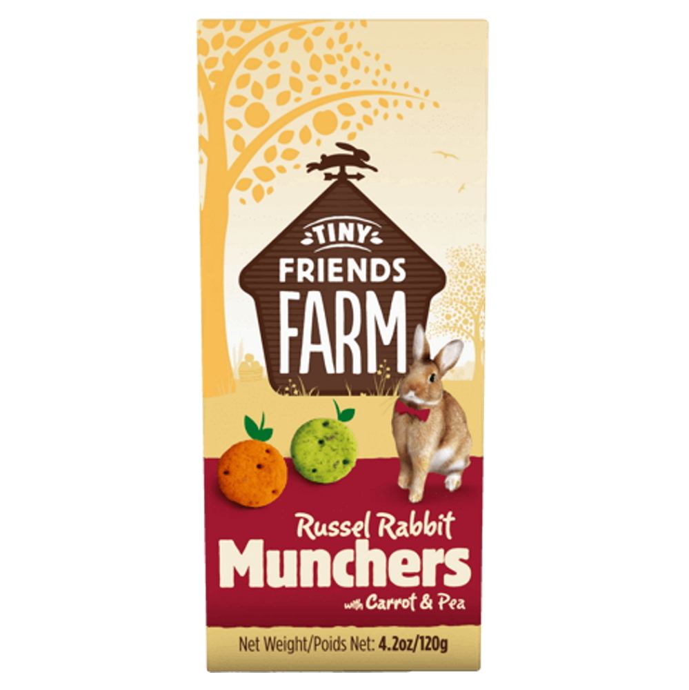 E-shop SUPREME Tiny Friends Farm Munchers mrkva a hrášok 120 g