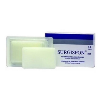 SURGISPON Standard 80 x 50 x 10 mm 2 kusy (Krytie a hojenie rán) - Chirurgické sterilné