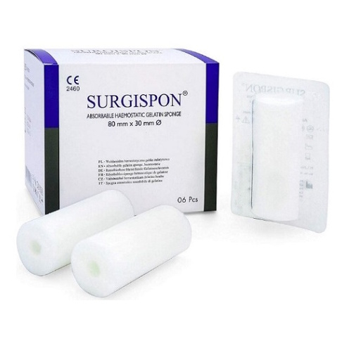 SURGISPON Tampon 80x30mm (priemer), 6ks kúpite na Mojalekaren.sk