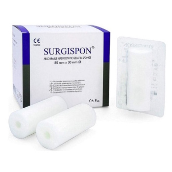 SURGISPON Tampon  80 x 30 mm 6 kusov (Chirurgické pomôcky)