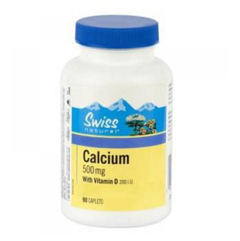 SWISS NATURAL Kalcium 500 mg s vitaminom D 90 tabliet