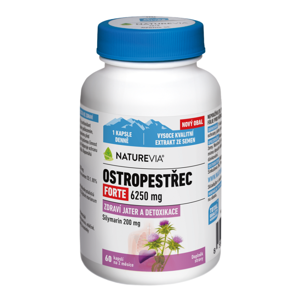 NatureVia Pestrec Forte kapsuly na podporu zdravia pečene 60 cps kúpite na Mojalekaren.sk