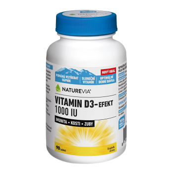NATUREVIA Vitamín D3-Efekt 1000 I.U. 90 tabliet (Vitamín D) - Jednozložkové