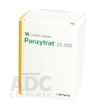 PANZYTRAT 25 000 cps 250 mg (fľ.skl.hnedá) 1x50 ks