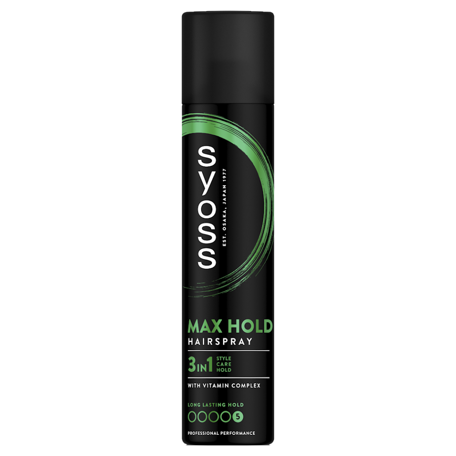 E-shop SYOSS lak na vlasy max hold 300ml zelený