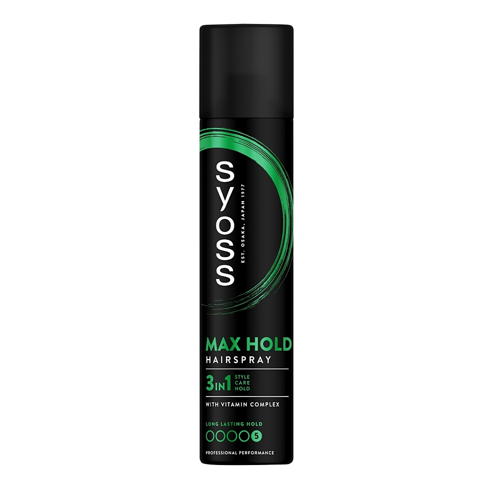 SYOSS lak na vlasy max hold 300ml zelený