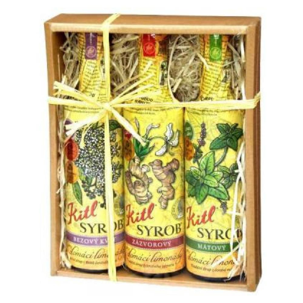 E-shop Syrob darčekové balenie 3x 500ml (bez, zázvor, mäta)