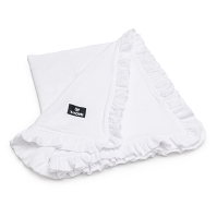 T-TOMI Mušelínová deka s volánikom white 80 x 100 cm