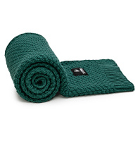 T-TOMI Pletená deka smaragd 100 x 80 cm