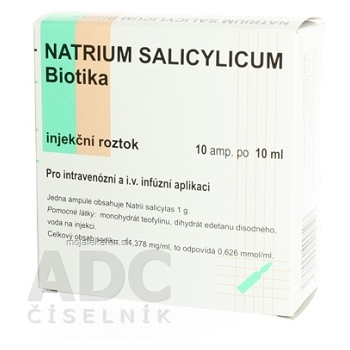 NATRIUM SALICYLICUM BIOTIKA sol inj 10x10 ml (100 ml) (Lieky na predpis)
