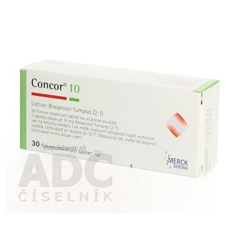CONCOR 10 tbl flm 10 mg (blis.PVC/Al) 1x30 ks (Lieky na predpis)