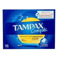 TAMPAX Compak Tampóny s aplikátorom Regular 16 ks