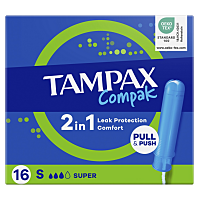 TAMPAX Compak Super Tampóny s aplikátorom 16 kusov