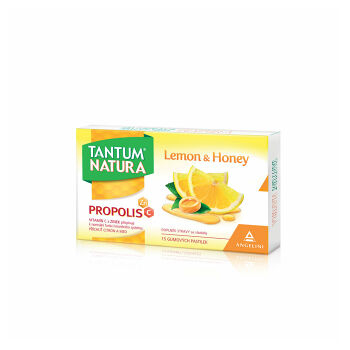 TANTUM Natura lemon & honey 15 gumových pastiliek