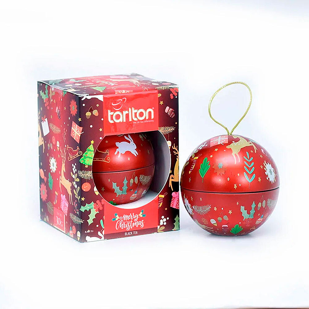 TARLTON Christmas bauble vanilla čierny čaj 30 g