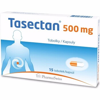 TASECTAN 500 mg 15 kapsúl (Na hnačku) - Jednodruhové, Prírodné