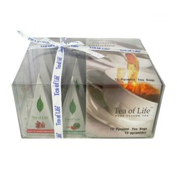 Tea of ​​Life Čierny čaj darčeková kolekcia 4 príchute 12ks pyramíd