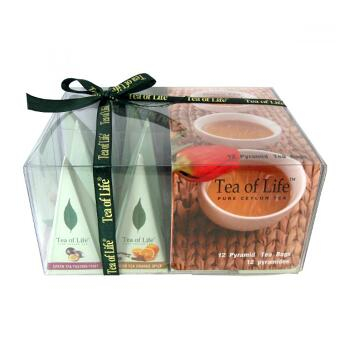Tea of ​​Life Zelený čaj darčeková kolekcia 4 príchute 12ks pyramíd