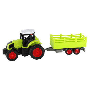 TEDDIES Traktor RC s vlekom 27MHz + dobíjací pack 38 cm (Autíčka pre deti)