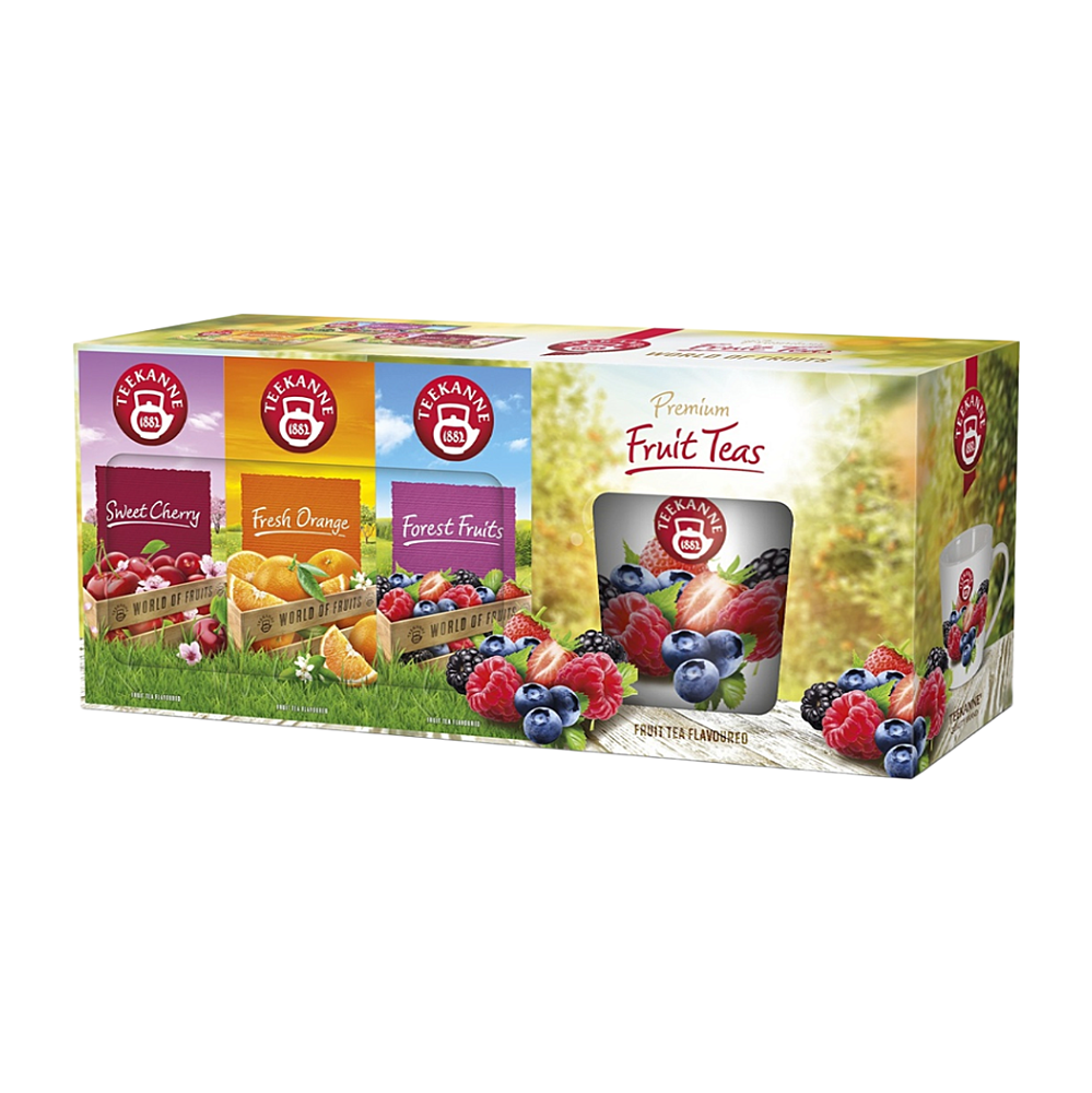 TEEKANNE Premium fruit teas ovocné čaje s hrnčekom 3 x 20 sáčkov