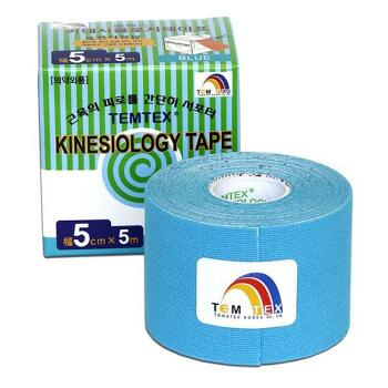TEMTEX Tejpovacia páska kinesiotape modrá 5cm x 5m
