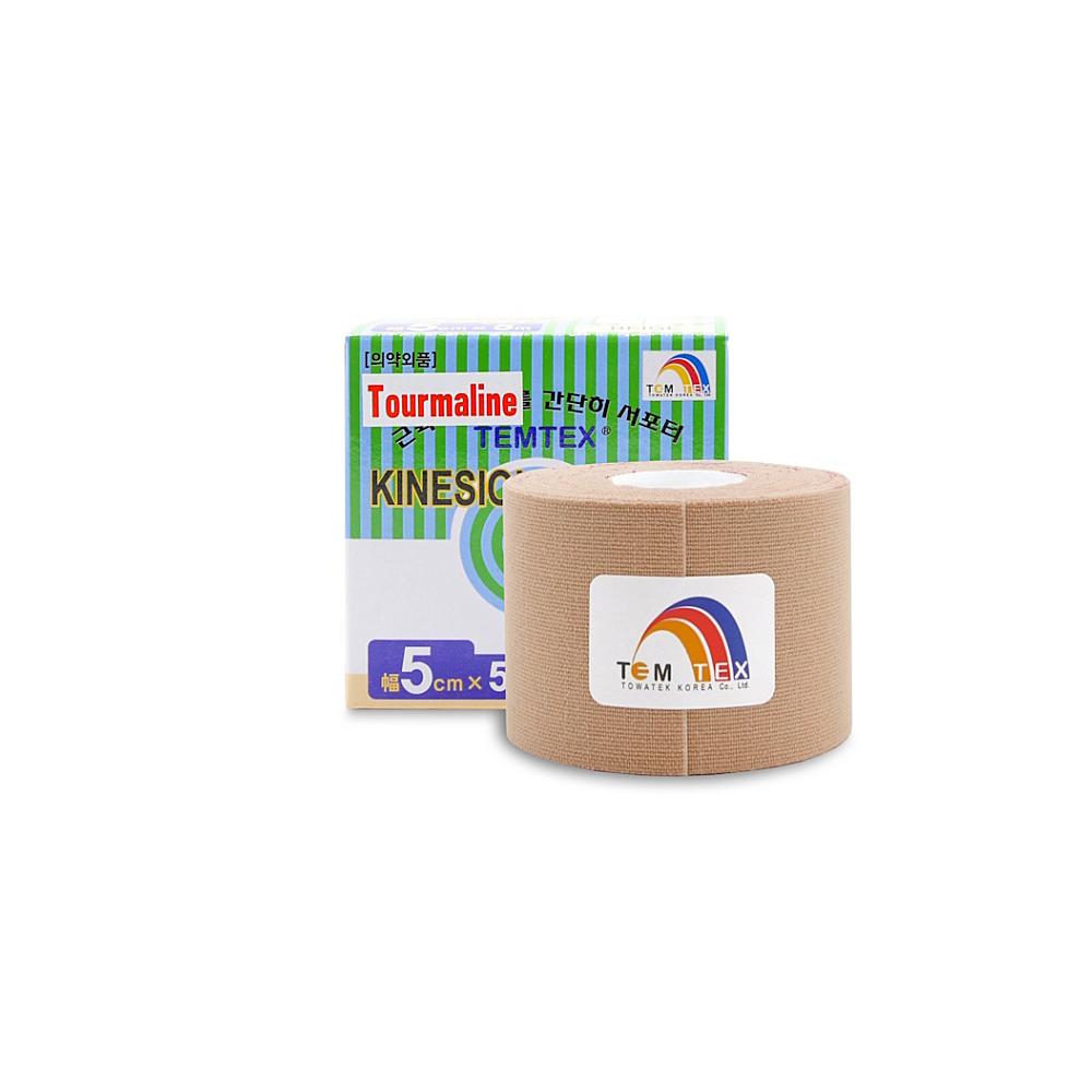 TEMTEX Kinesio tejpovacia páska tourmaline béžová 5 cm x 5 m