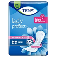 TENA Lady Protect+ Maxi nočné inkontinenčné vložky 7 kvapiek 12 kusov