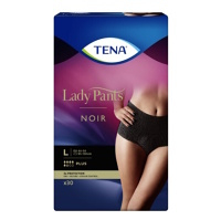 TENA Lady pants plus noir čierne inkontinenčné nohavičky L 30 kusov