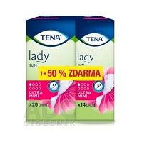 TENA Lady Slim Ultra Mini slipové vložky 28 kusov + 14 kusov ZADARMO