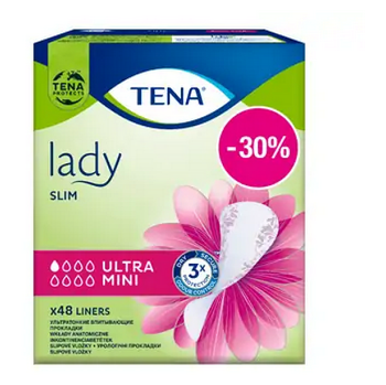 TENA Lady Slim ultra mini plus promo inkontinenčné vložky 48 kusov