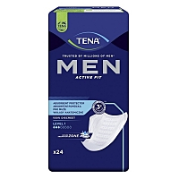 TENA Men Level 1 Active fit pánske vložky 3 kvapky 24 kusov