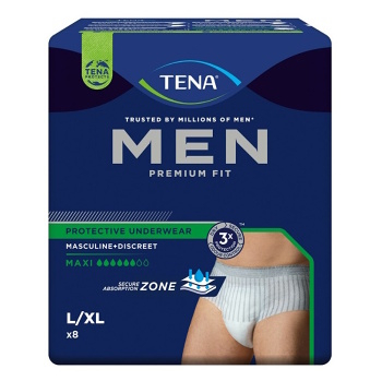TENA Men protective underwear maxi L/XL 8 kusov (Inkontinenčné nohavičky naťahovacie)
