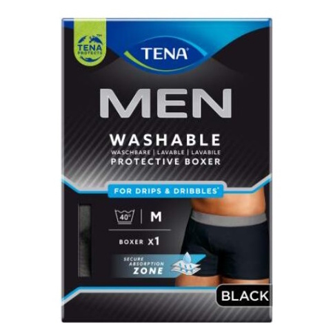 TENA Men washable pracie inkontinenčné boxerky čierne M 1 kus