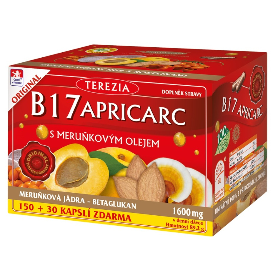 TEREZIA B17 Apricarc s marhuľovým olejom 150 + 30 kapsúl kúpite na Mojalekaren.sk